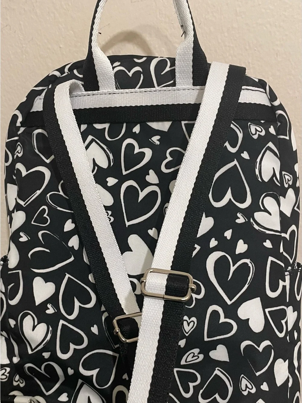 Brighton Black & White Heart Print Backpack